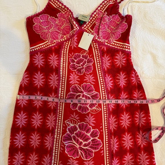 FARM RIO Summer Sunrise Embroidered Linen Maxi Dress - Picture 14 of 17